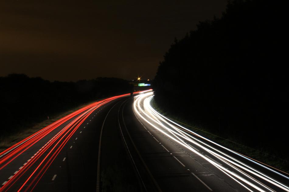 Lights Night Motorway