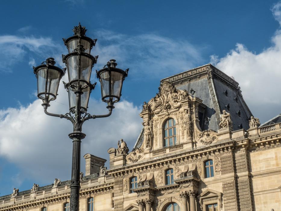 Louvre Street Lamp Sky