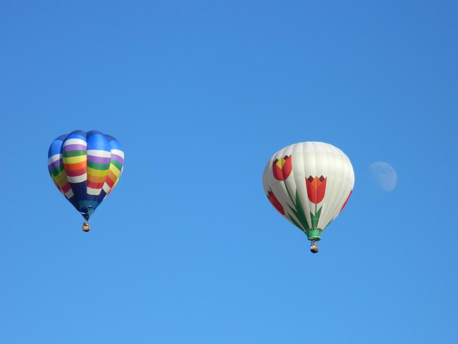 Hot Air Balloons Ride Summer Blue