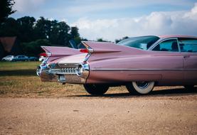 Vintage Pink Car transport