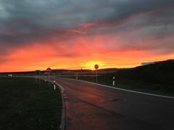 Road Allgau at Sunrise