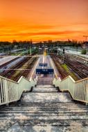 Poland Train Yard Steps