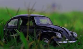 Classic Miniature Car in grass