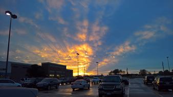 Sunset Light Rays on sky