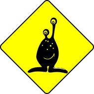 alien humor road sign roadsign