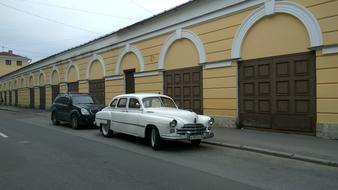 Retro Car parked on street