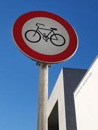 Bike Ban Traffic Sign Street