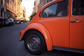 Orange Car Auto on street