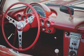 Classic Car Interior macro