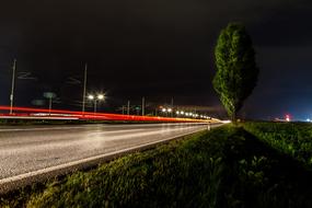 Road Traffic Tracer at night