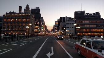 Architecture and city road