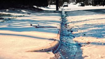 Cold Snow Iced street