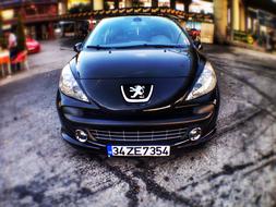 Black Peugeot Car