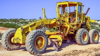 Grader Heavy Machine Vehicle