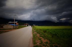 In Yunnan Province Road Dark