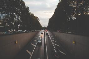 Cars and Buses on road