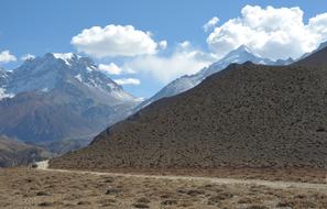 Pass Road High Mountains Nepal