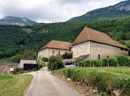 Landscape of Scenic village in France