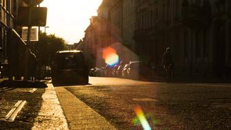 Abendstimmung Road Backlighting