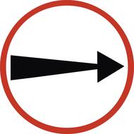 road sign direction arrow traffic