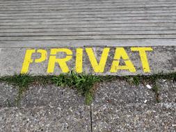 private parking space