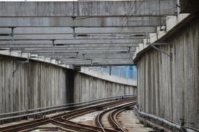 railroad in the tunnel