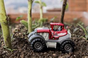 a little toy in the ground