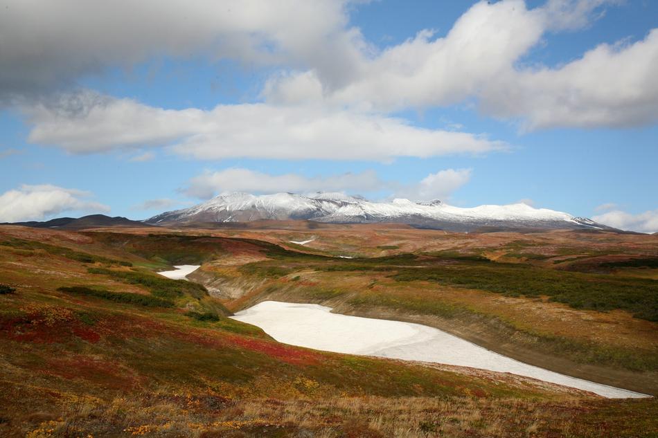 Mountain Plateau Tundra at Autumn
