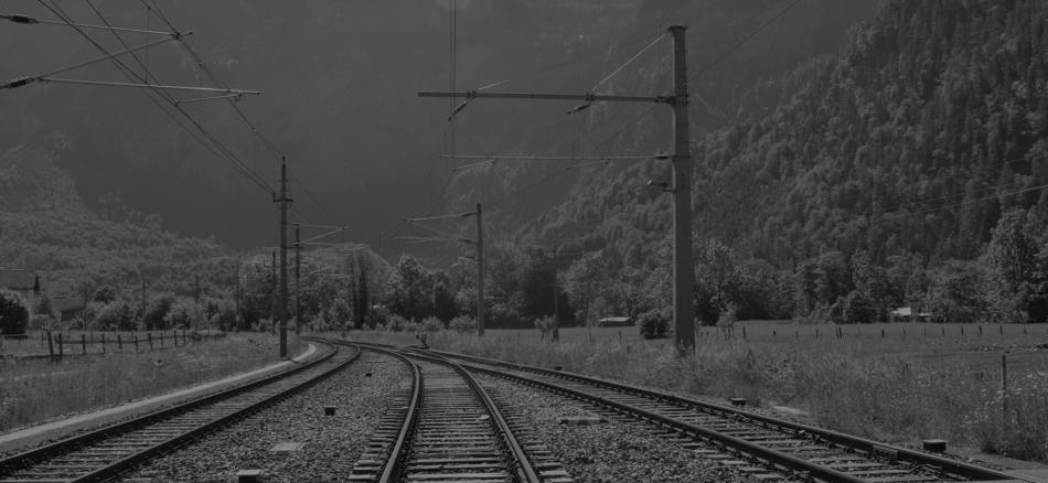 black and white, railway in the Alps, Austria