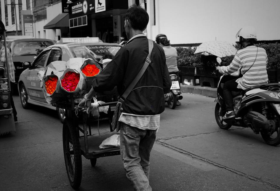 Street Sell Flowers