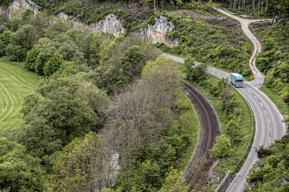 truck against the backdrop of nature