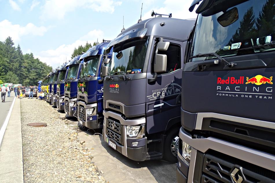 Truck Red Bull buses