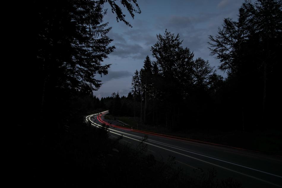 Dark Light Streaks Road