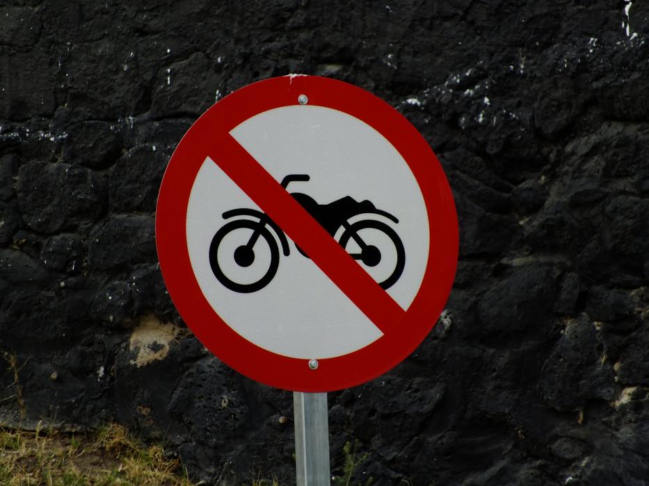 No Motorcycles Traffic Sign