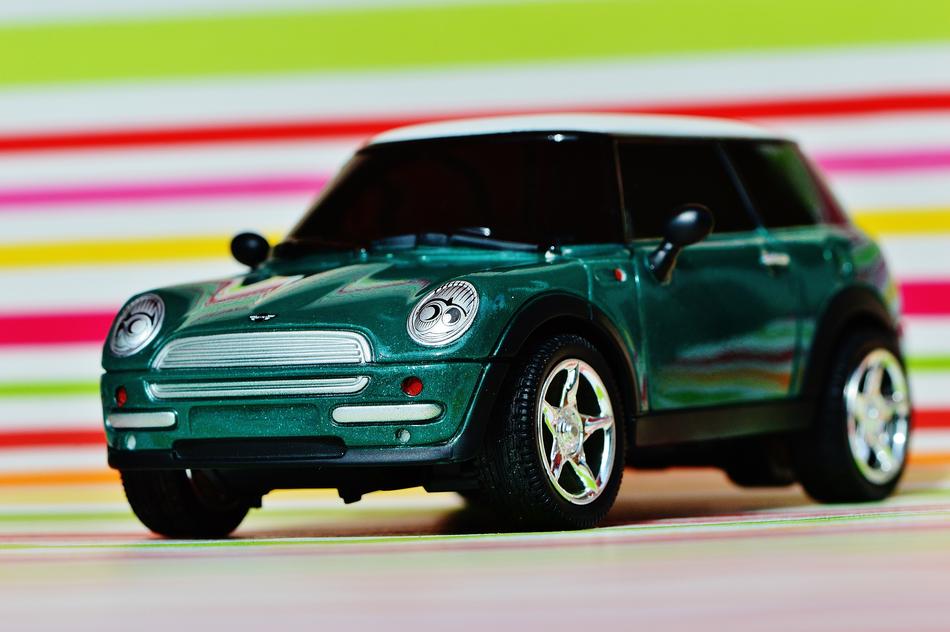 green Mini Cooper Auto Model