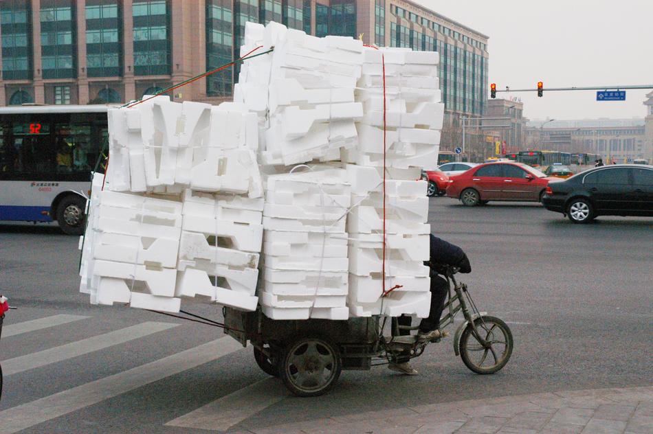 Tricycle Cargo Carrier on road