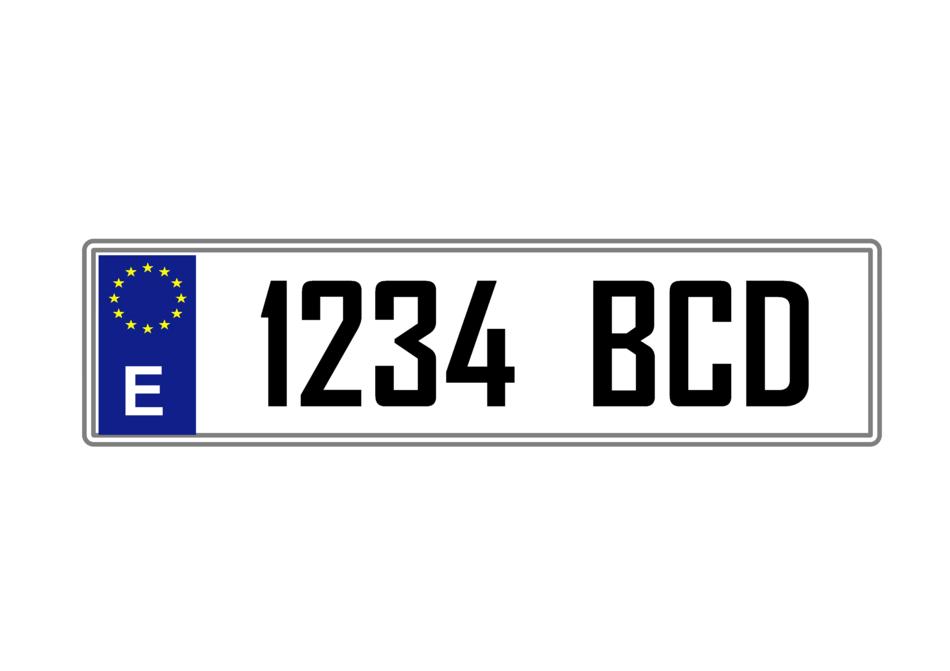 plate spain car europa