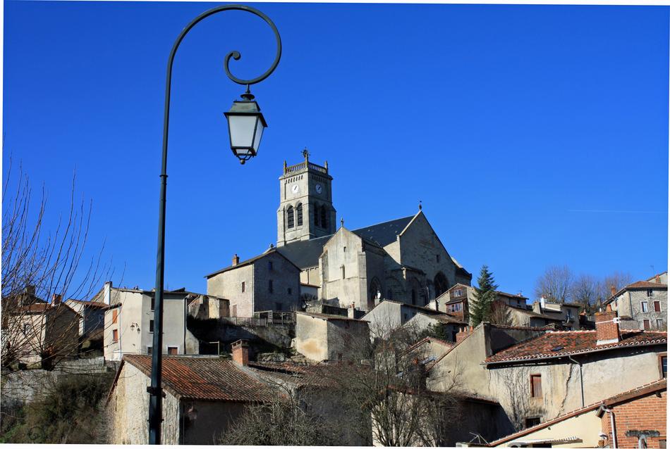 old picturesque Hilltop Town, France, Bellac