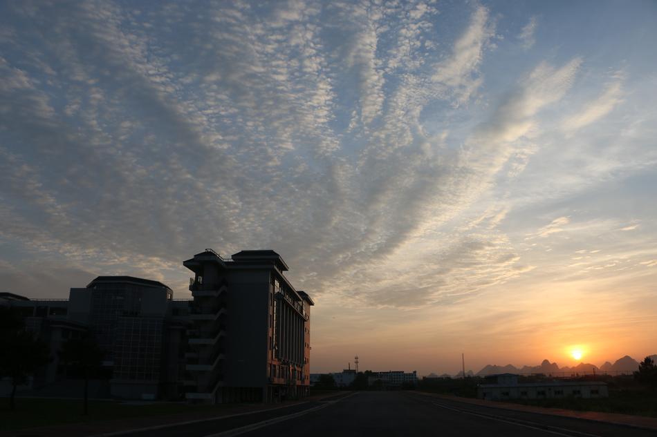 Blue Sky White Cloud Sunset