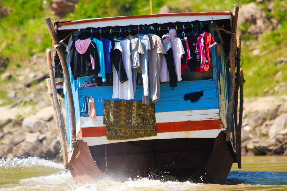 Boat Upriver River