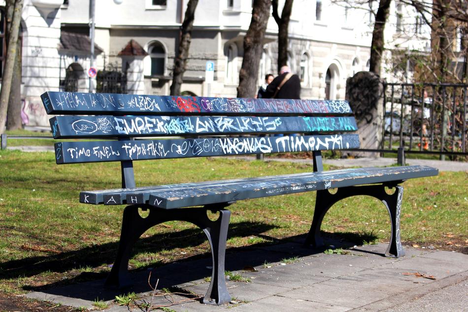Park Bench In Munich