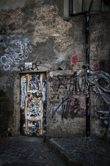 grunge Graffiti on street, hungary, Eger