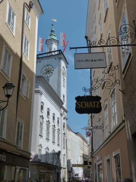road signs over the road in salzburg