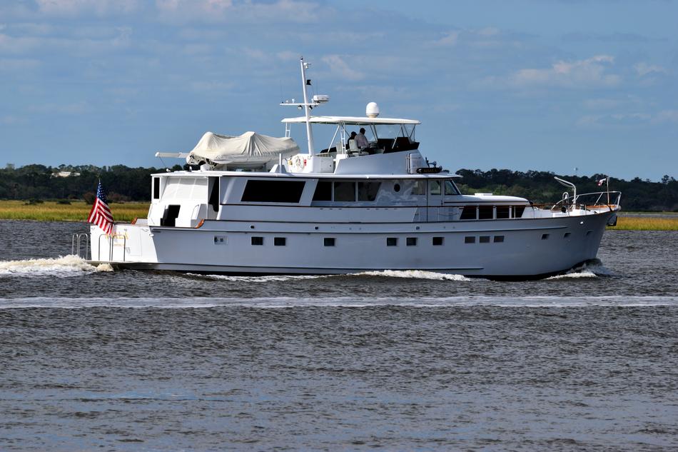 Luxury Yacht on River