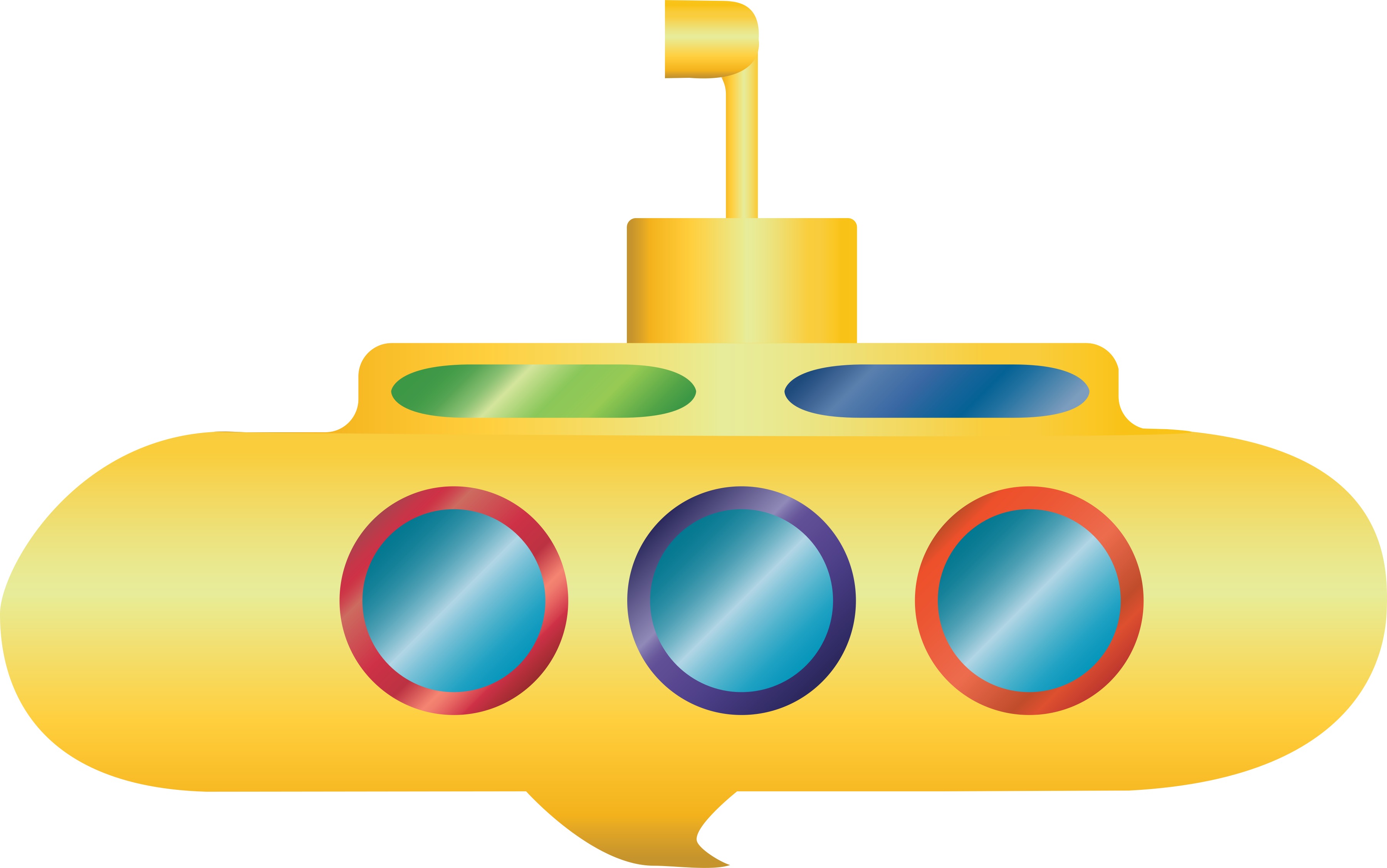 Подводная лодка мультяшная без фона