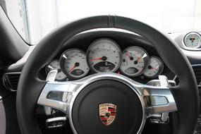sports car steering wheel
