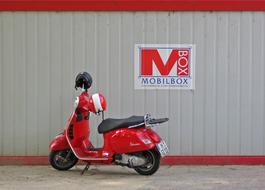 red Motorcycle by wall symbol