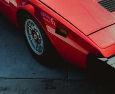 Red Car Wheel
