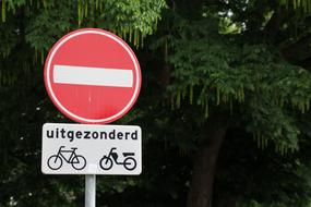 Verbotsschild Prohibitory Bike