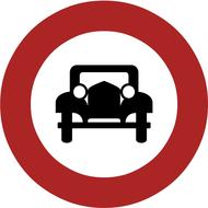 ban banned motor vehicles warning